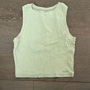Hollister Light Green Ribbed Tank Top